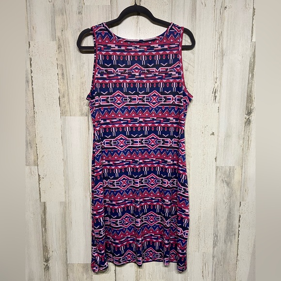 Columbia Purple Pink Chill River Printed Mini Dress Large - Picture 5 of 8